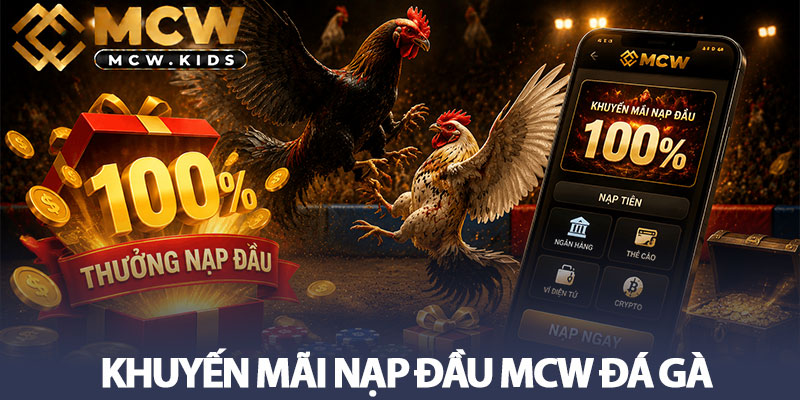 Khuyến mãi nạp đầu MCW đá gà - Thưởng 100% tại MCW mới nhất 8 Khuyến mãi nạp đầu MCW đá gà - Thưởng 100% tại MCW mới nhất